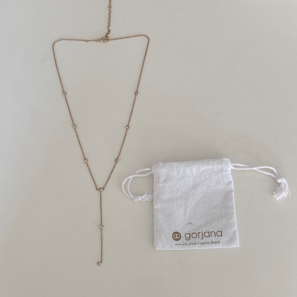 Gorjana Gold Beaded Lariat Necklace